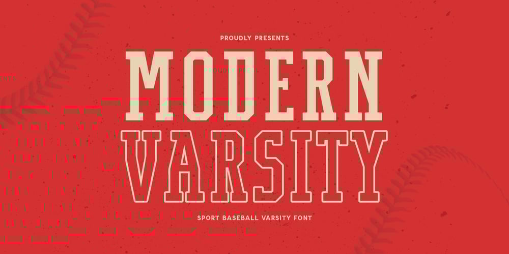 Modern Varsity font