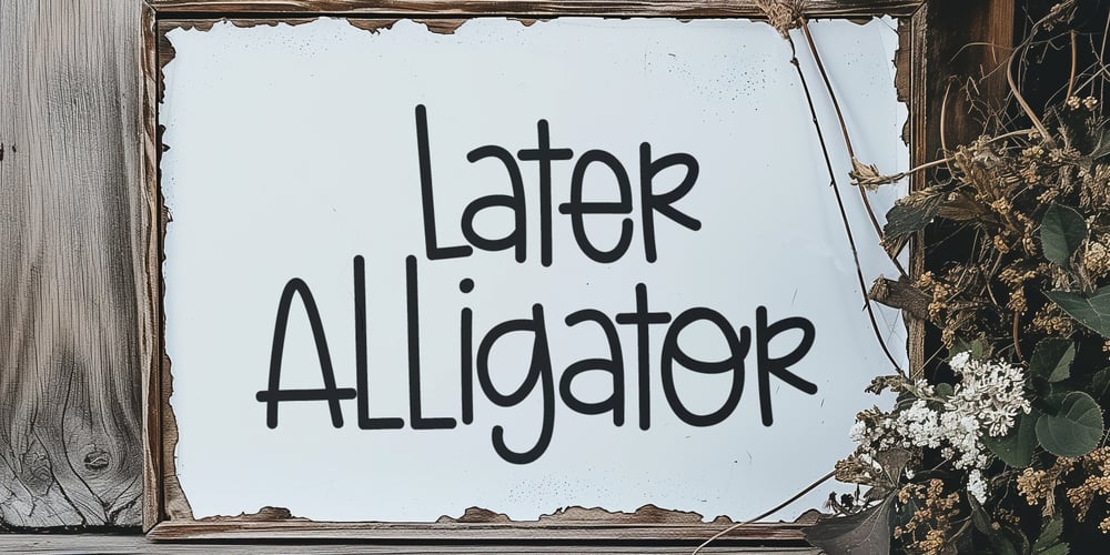 Later Alligator Regular font