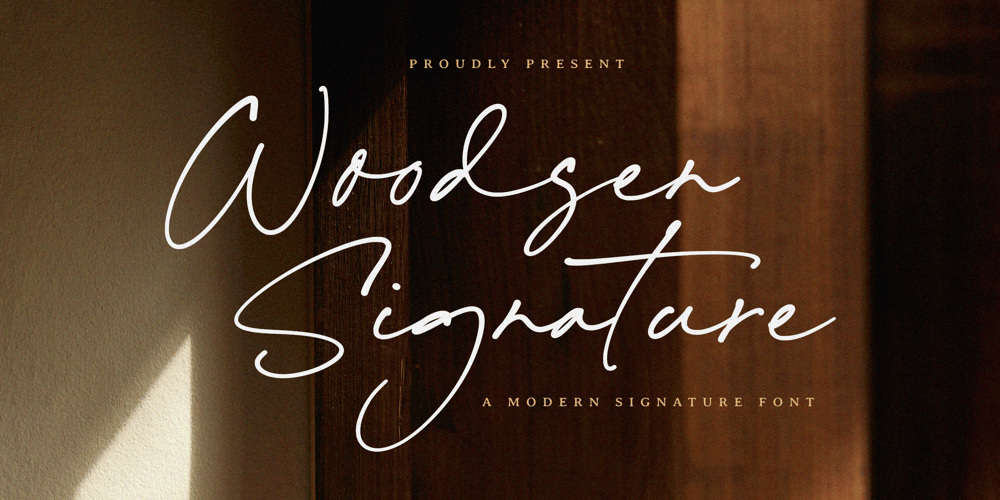 Woodsen Signature font