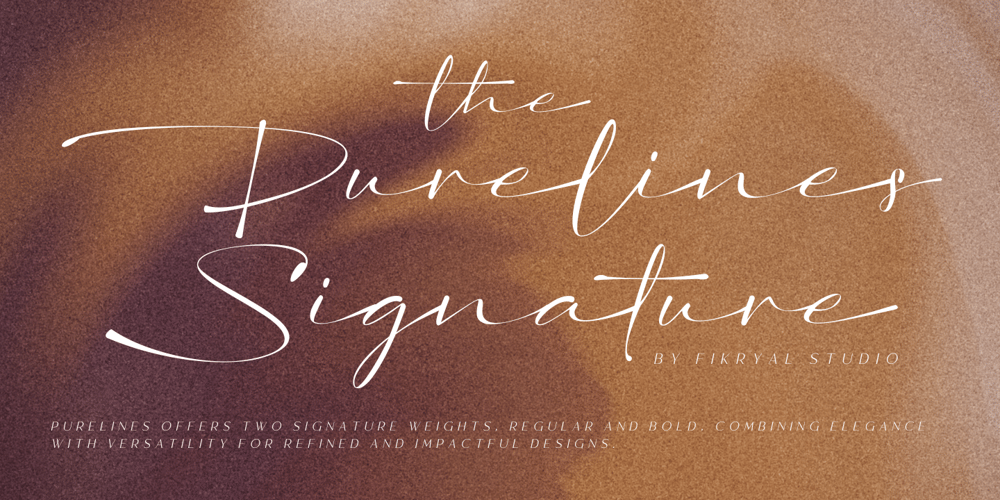 The Purelines Signature font