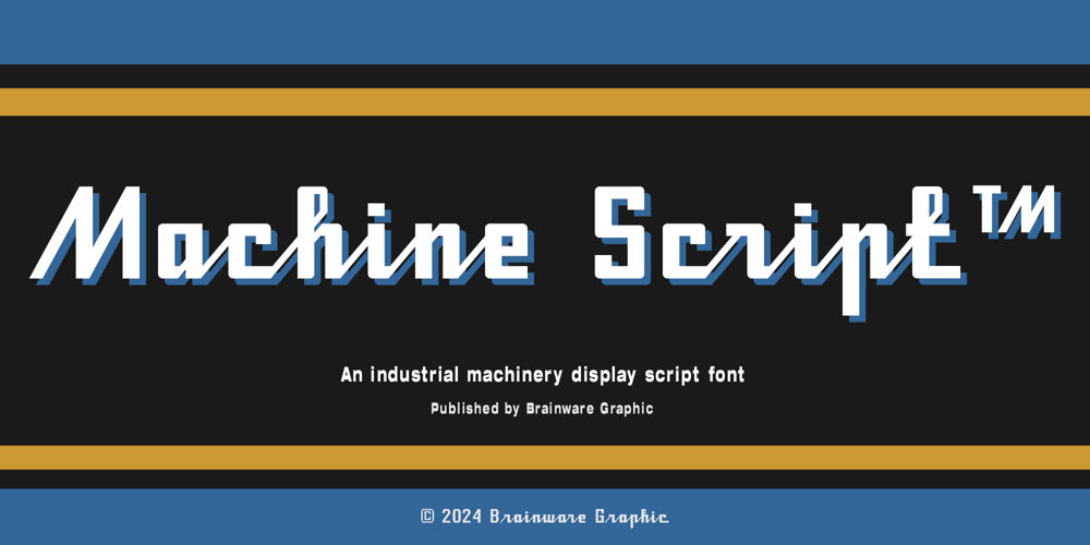 Machine Script font