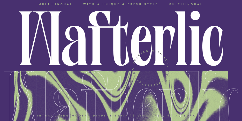 Wafterlic font