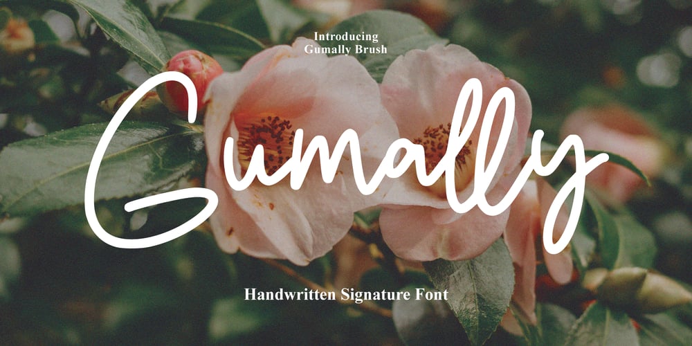 Gumally Signature font