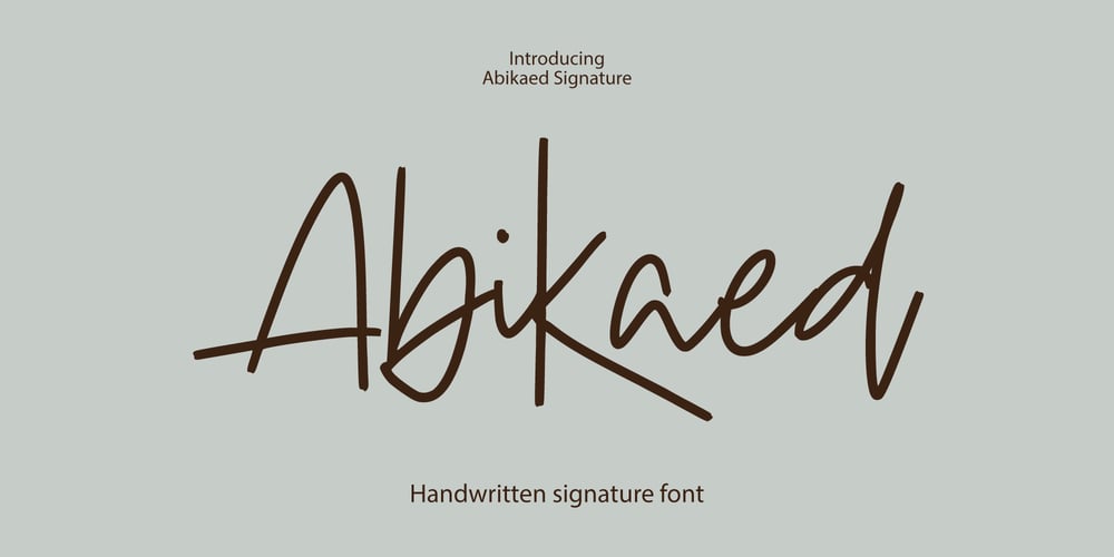 Abikaed Signature font