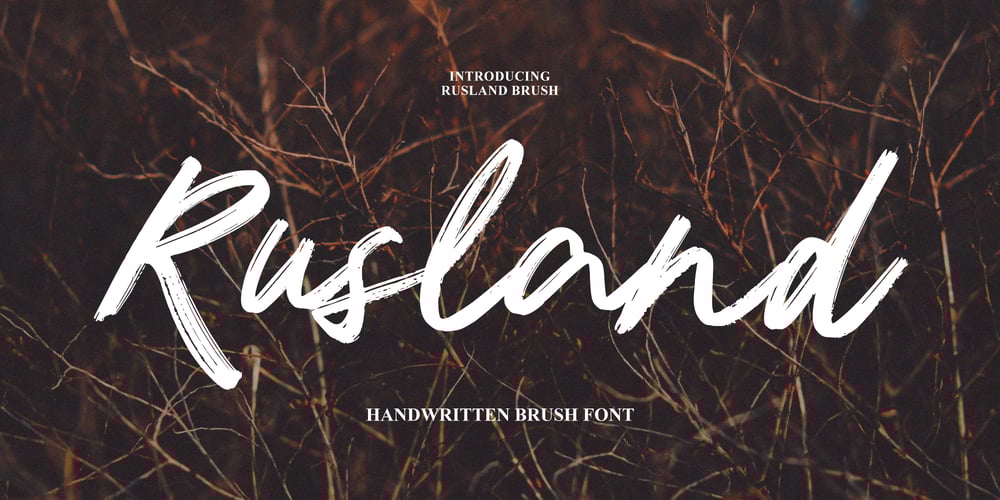 Rusland Brush font