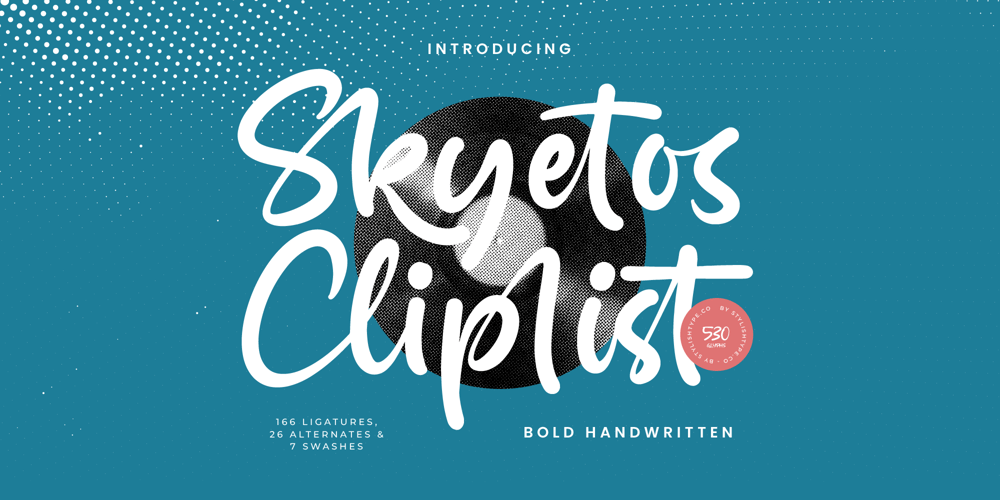 Skyetos Cliplist font