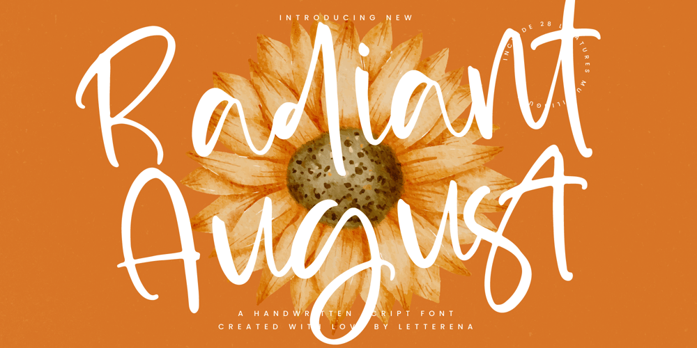 Radiant August font