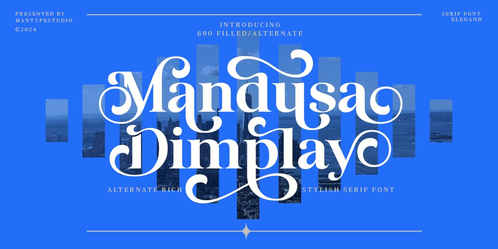 Mandusa dimplay font