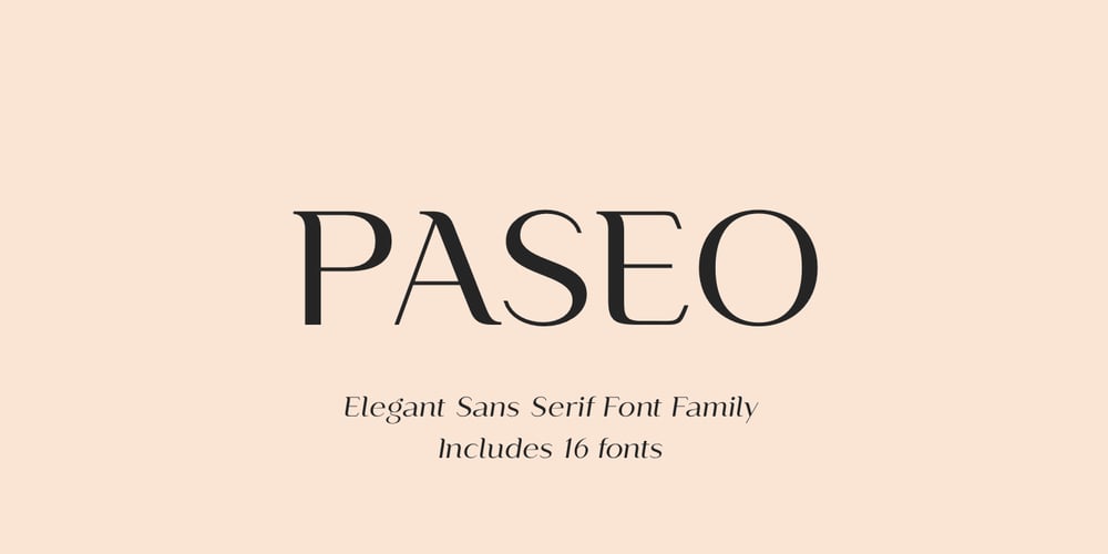Paseo font