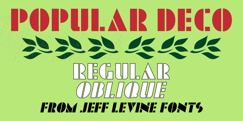 Popular Deco JNL font