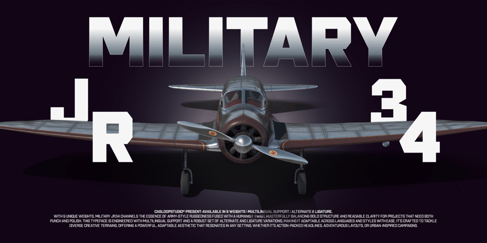 Military Jr34 font