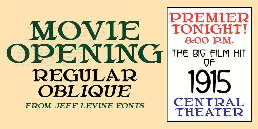 Movie Opening JNL font