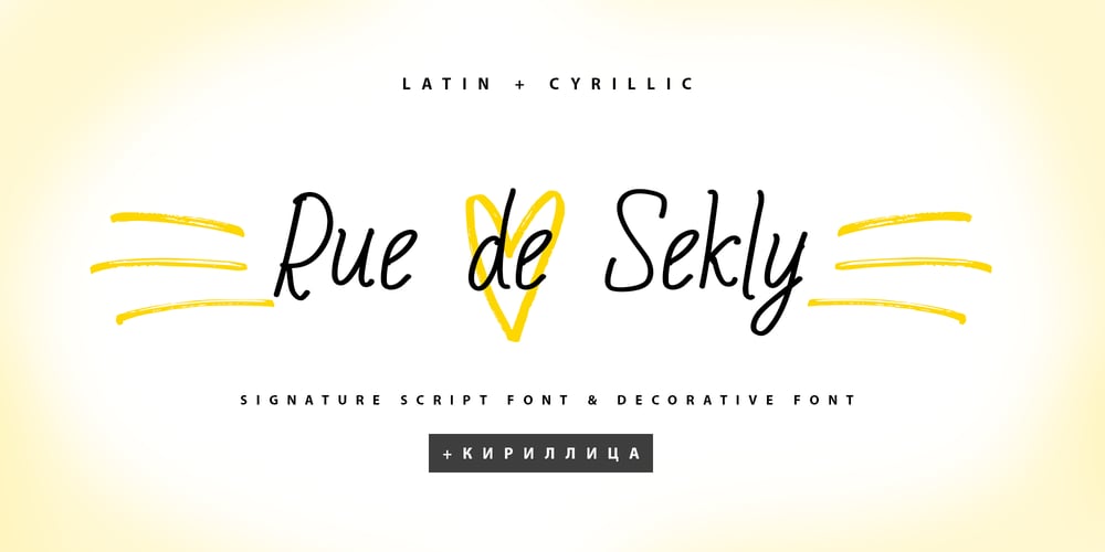 Rue De Sekly Cyrillic font