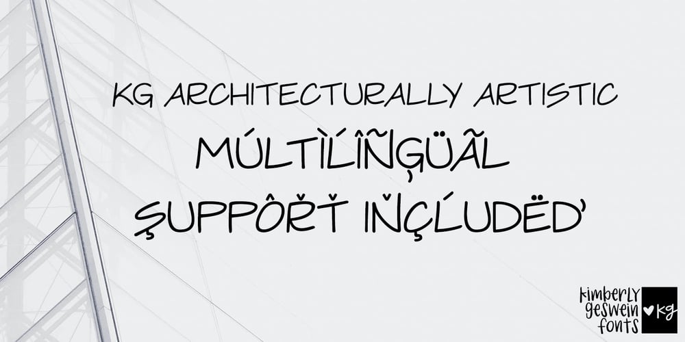 KG Architecturally Artistic font