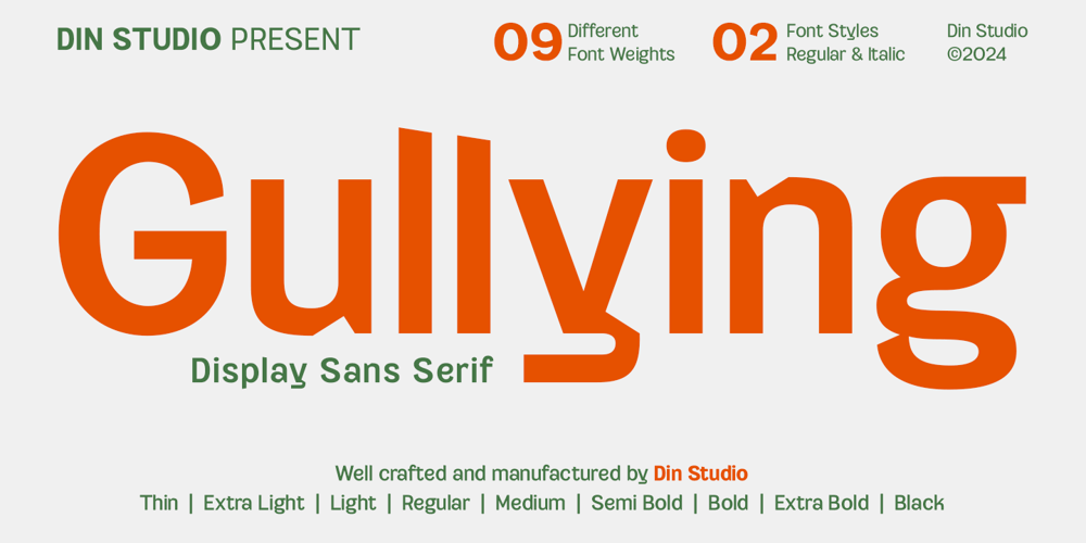 Gullying font