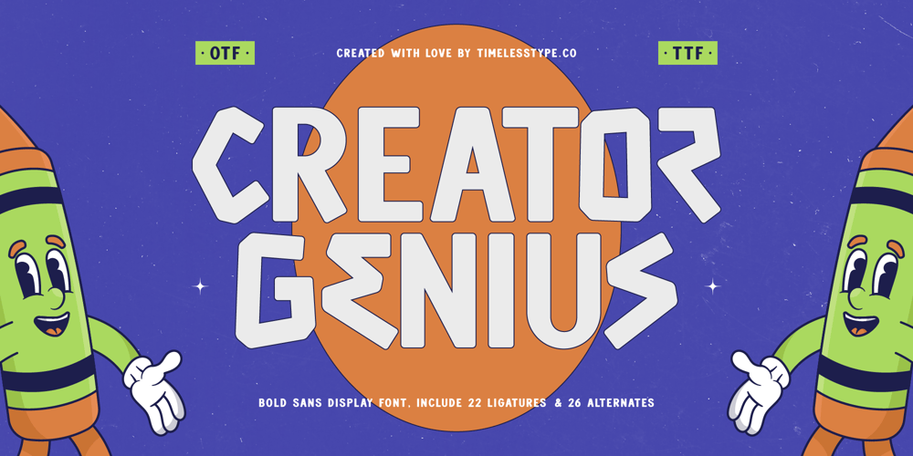 Creator Genius font