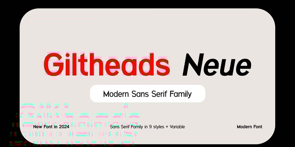 Giltheads Neue font