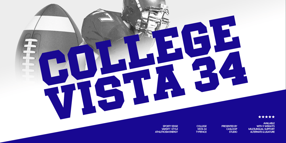 College Vista 34 font