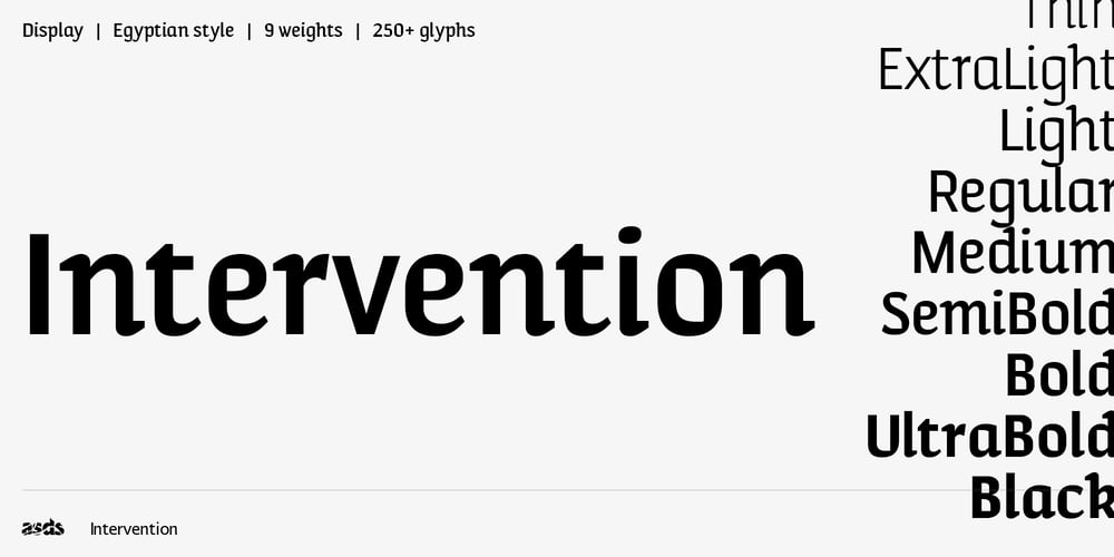 Intervention font