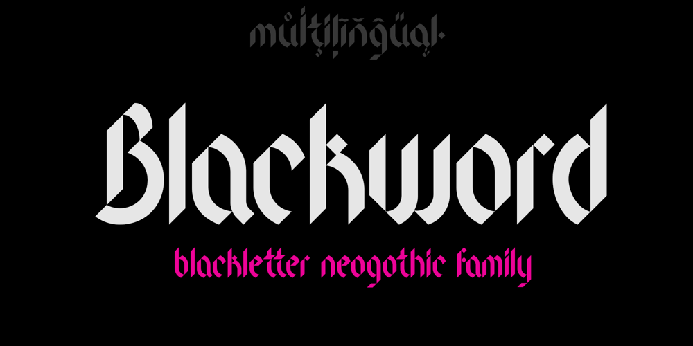 Blackword font
