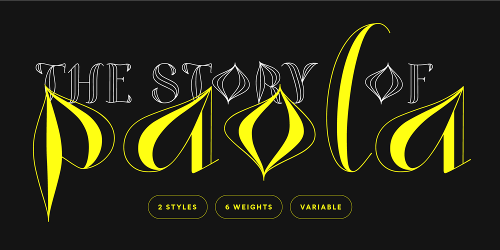 The story of Paola font
