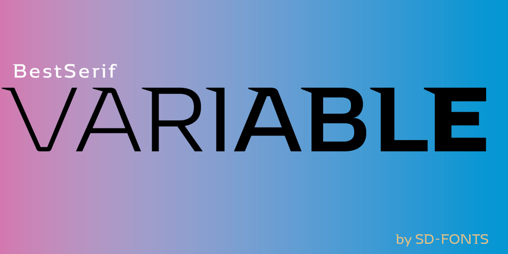 BestSerif Variable font