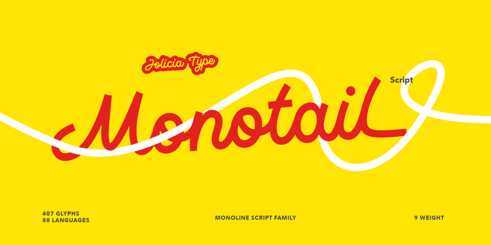 Monotails Script font