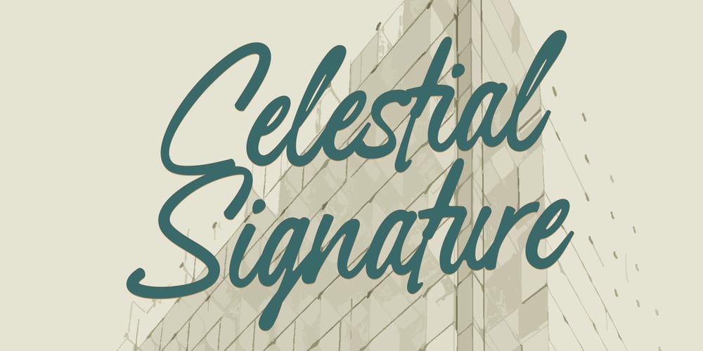Celestial Signature font