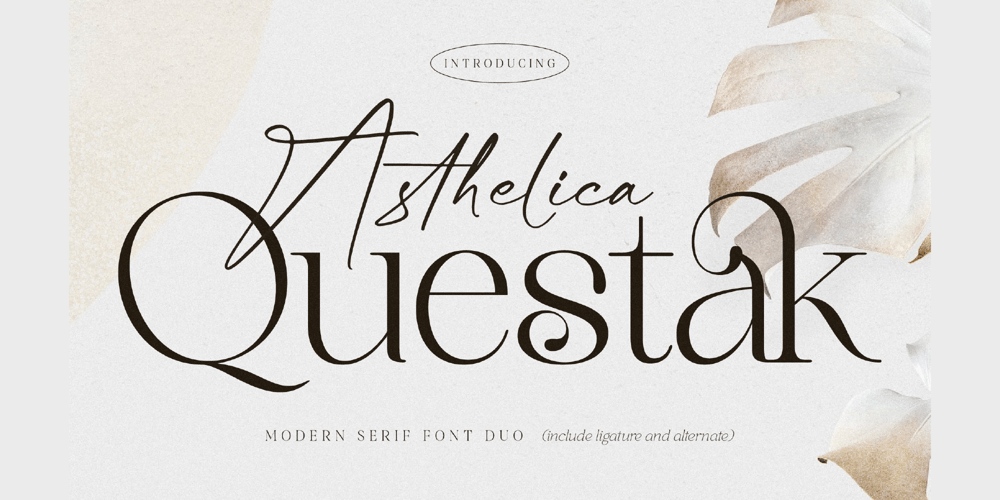Asthelica Questak Script font
