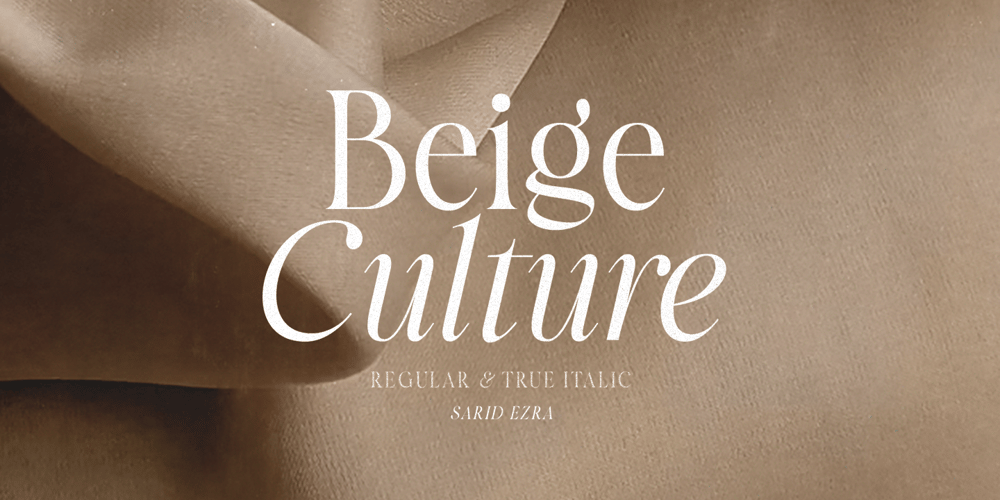 Beige Culture font