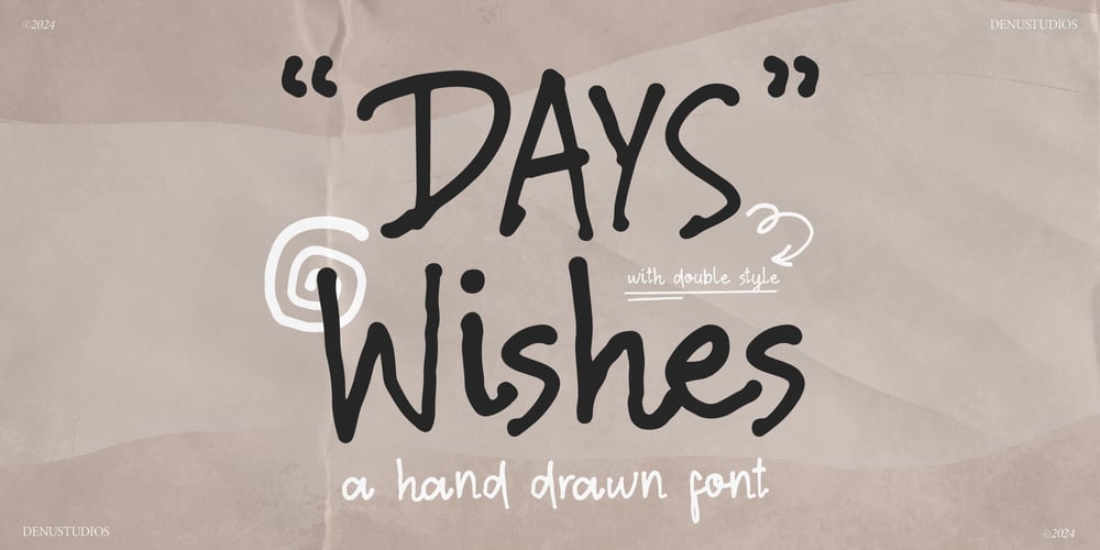 Days Wishes font