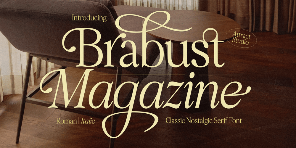 Brabust Magazine font