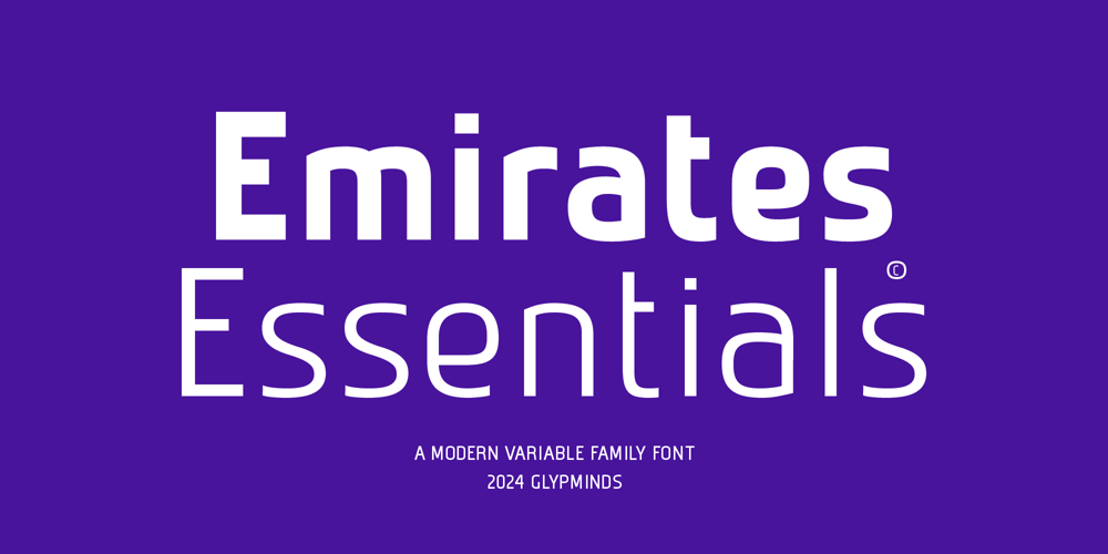 Emirates Essentials font