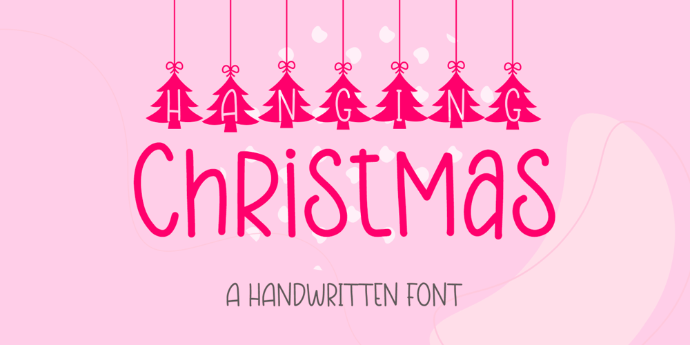 Hanging Christmas Tr font