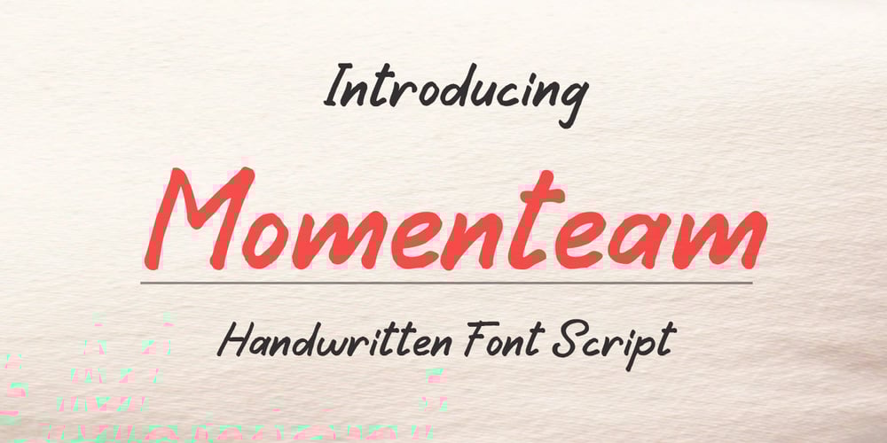 Momenteam font