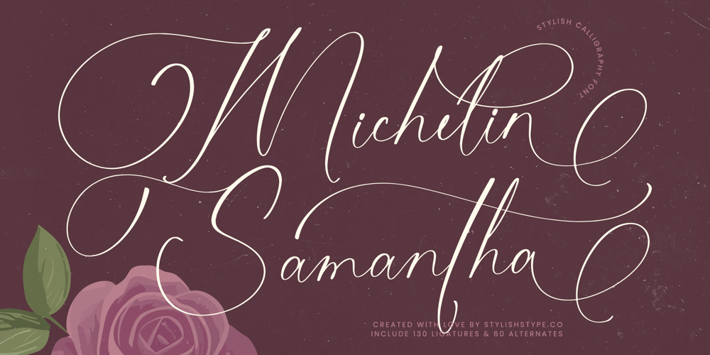 Michelin Samantha font