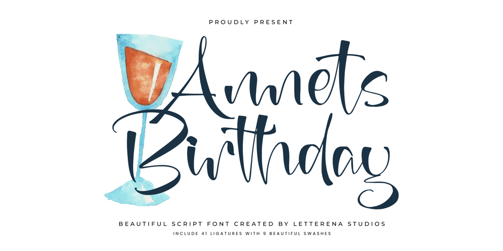 Annets Birthday font