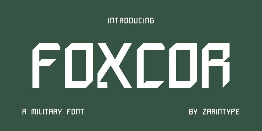 Foxcor font