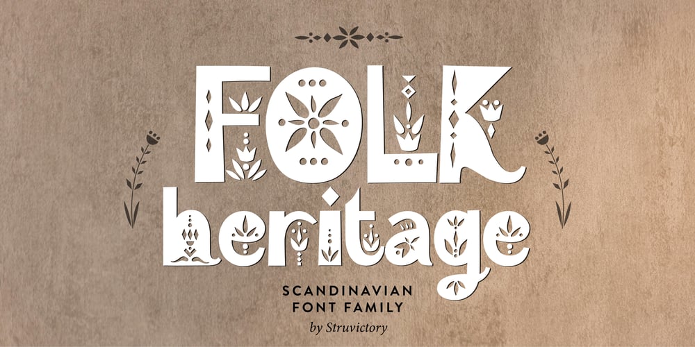 Folk Heritage font