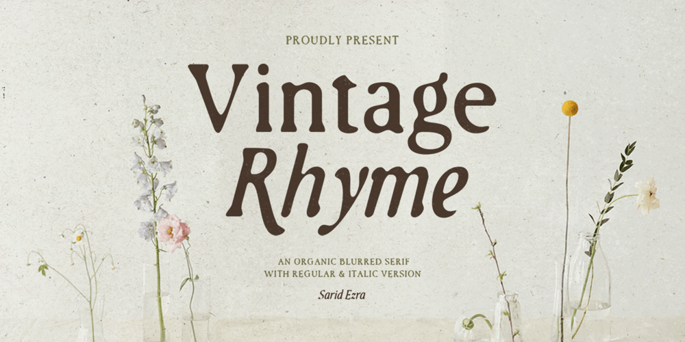 Vintage Rhyme font