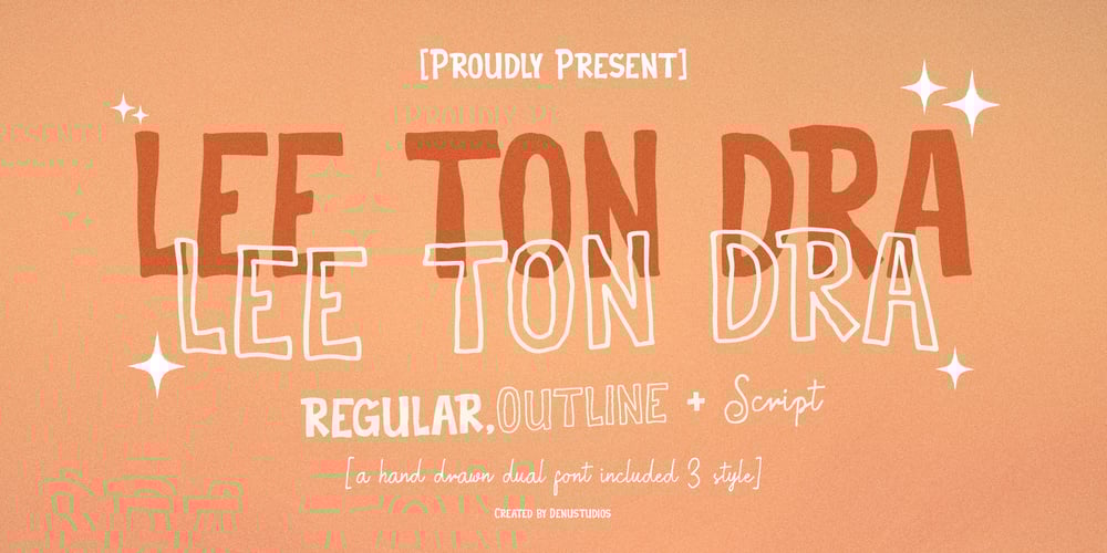 Lee Ton Dra Outline font