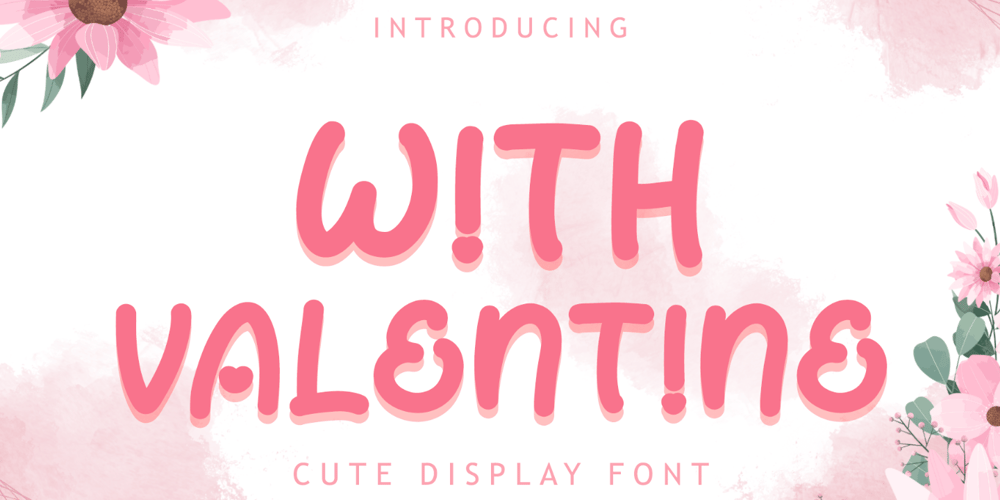 With Valentine font