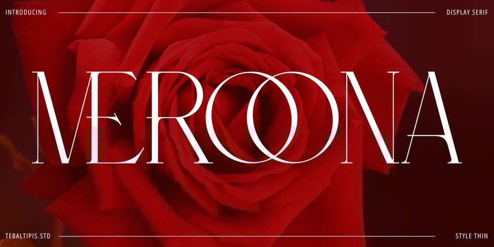 Meroona Display Serif font