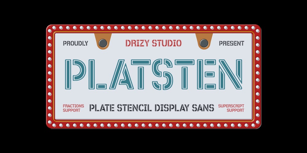 Platsten font