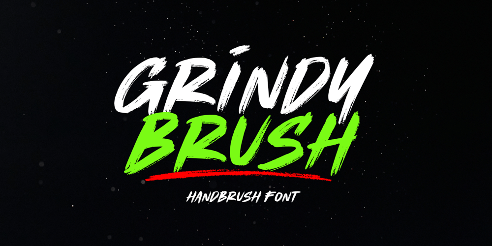 Grindy Brush font