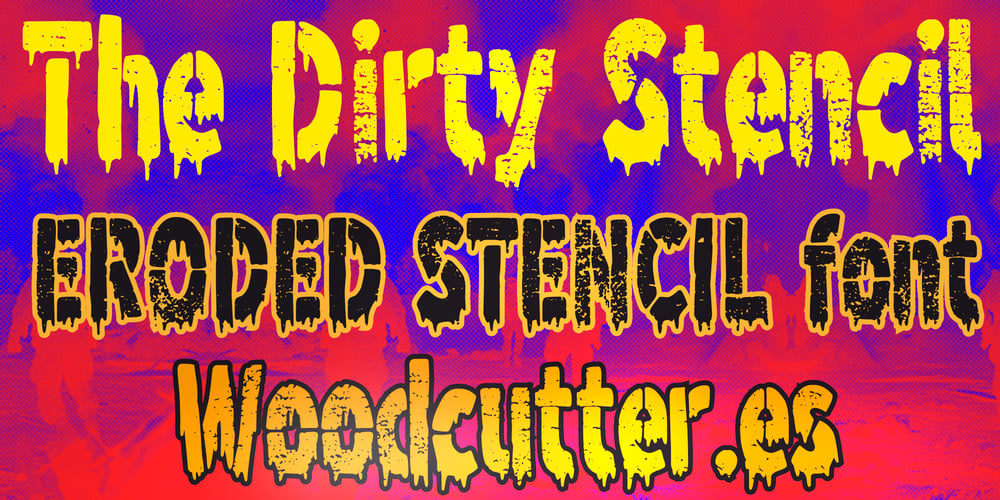 The Dirty Stencil font