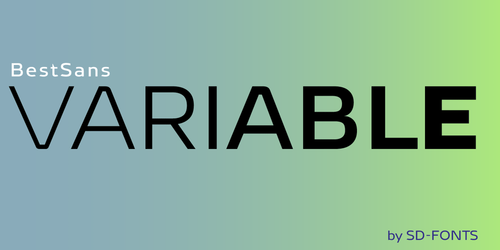 BestSans Variable font