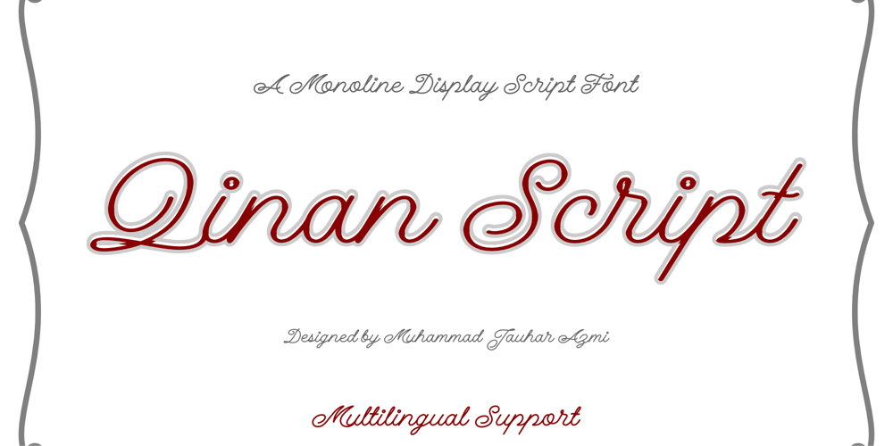 Qinan Script font