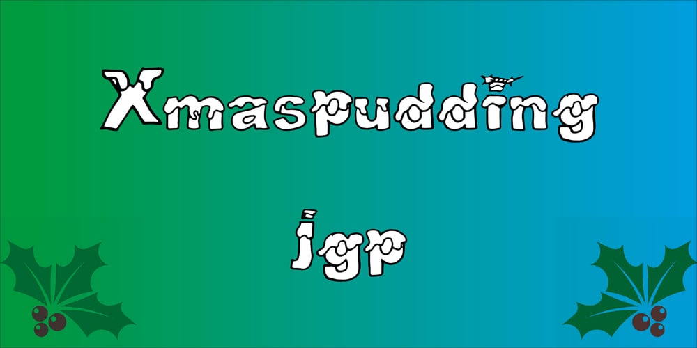 Xmaspuddingjgp font