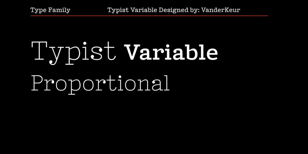 Typist Variable Prop font